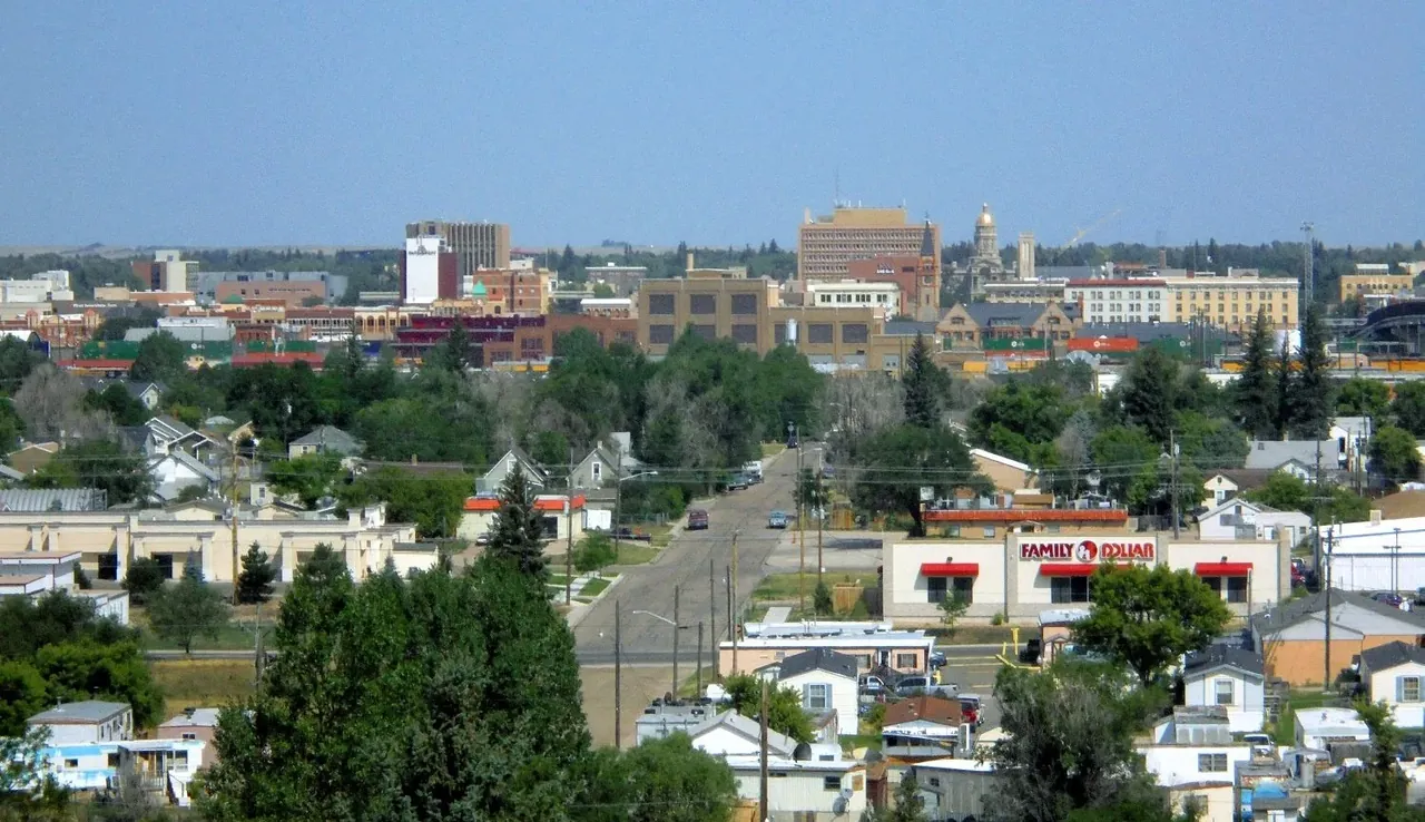 Downtown Cheyenne, looking north from I-80 — Cheyenne, WY