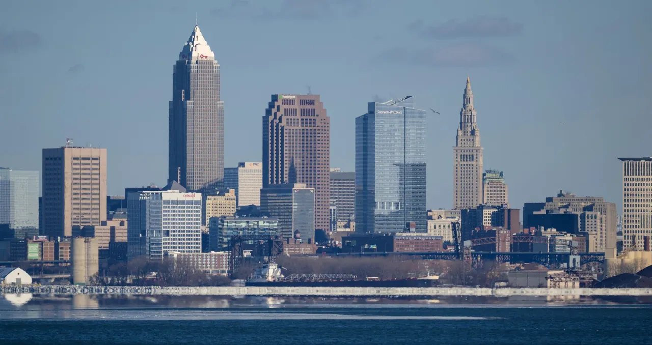 Cleveland skyline from Lakewood Park, January 2026 — Cleveland, OH