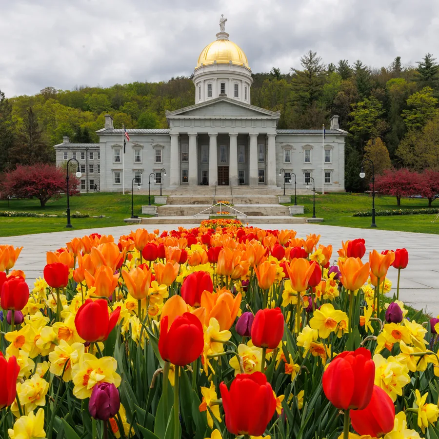 Vermont State Capitol building in May 2024.